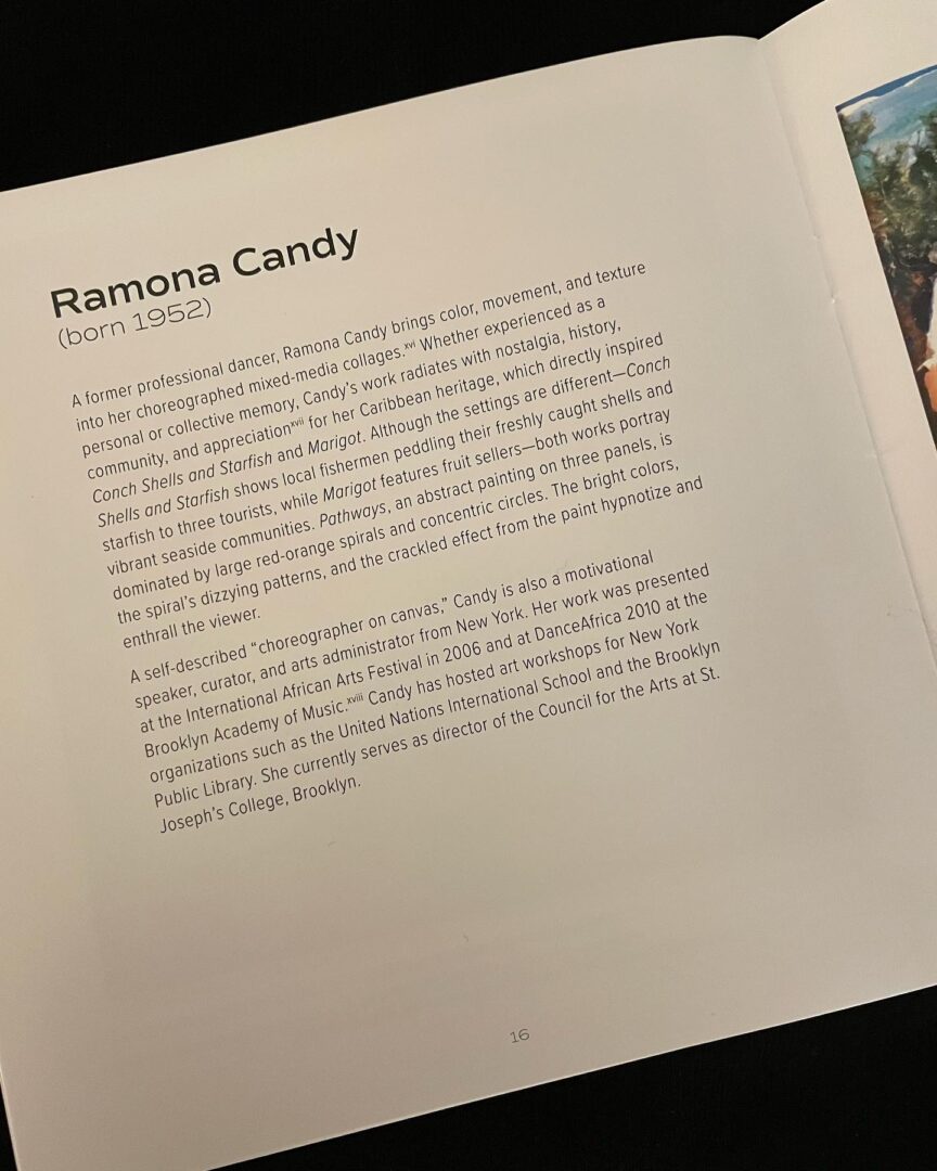 A book about Ramona Candy on display